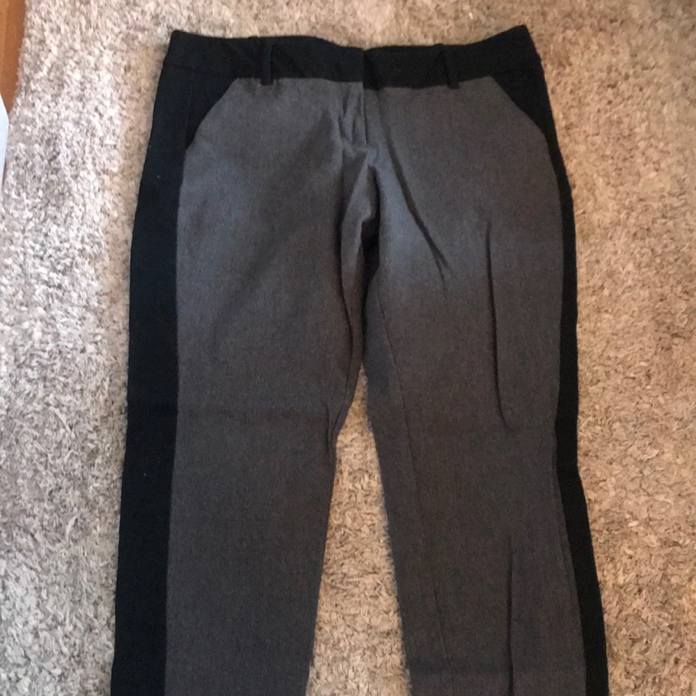 Gray and black work pants